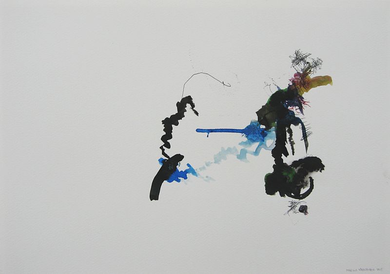 Click the image for a view of: Without Time and Place. 2011/12. Pen & ink, watercolour. 295X420mm